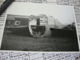Flugfeld Dübendorf 1945 Überreste von B-24 Bomber Altmetall