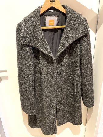 Damen Mantel, BOSS Grösse 36, graumeliert