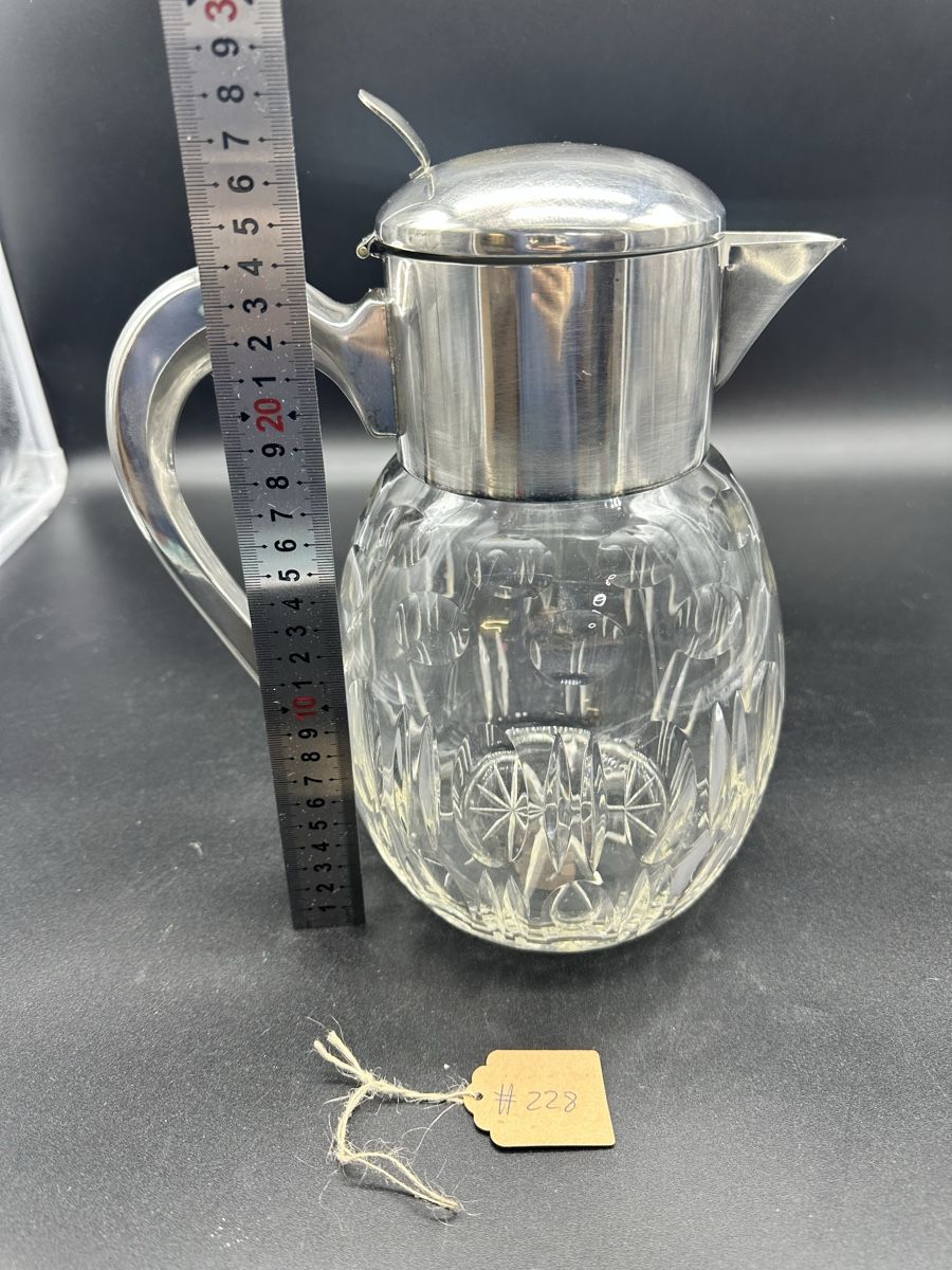 Carafes: Vintage Silver Plated & Cut Crystal Jug – D'occasion à Villmergen par JacRon 2