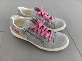 Superfit Tensy Mädchen-Sneaker Grau mit Blumen🌸 – Gr. 35