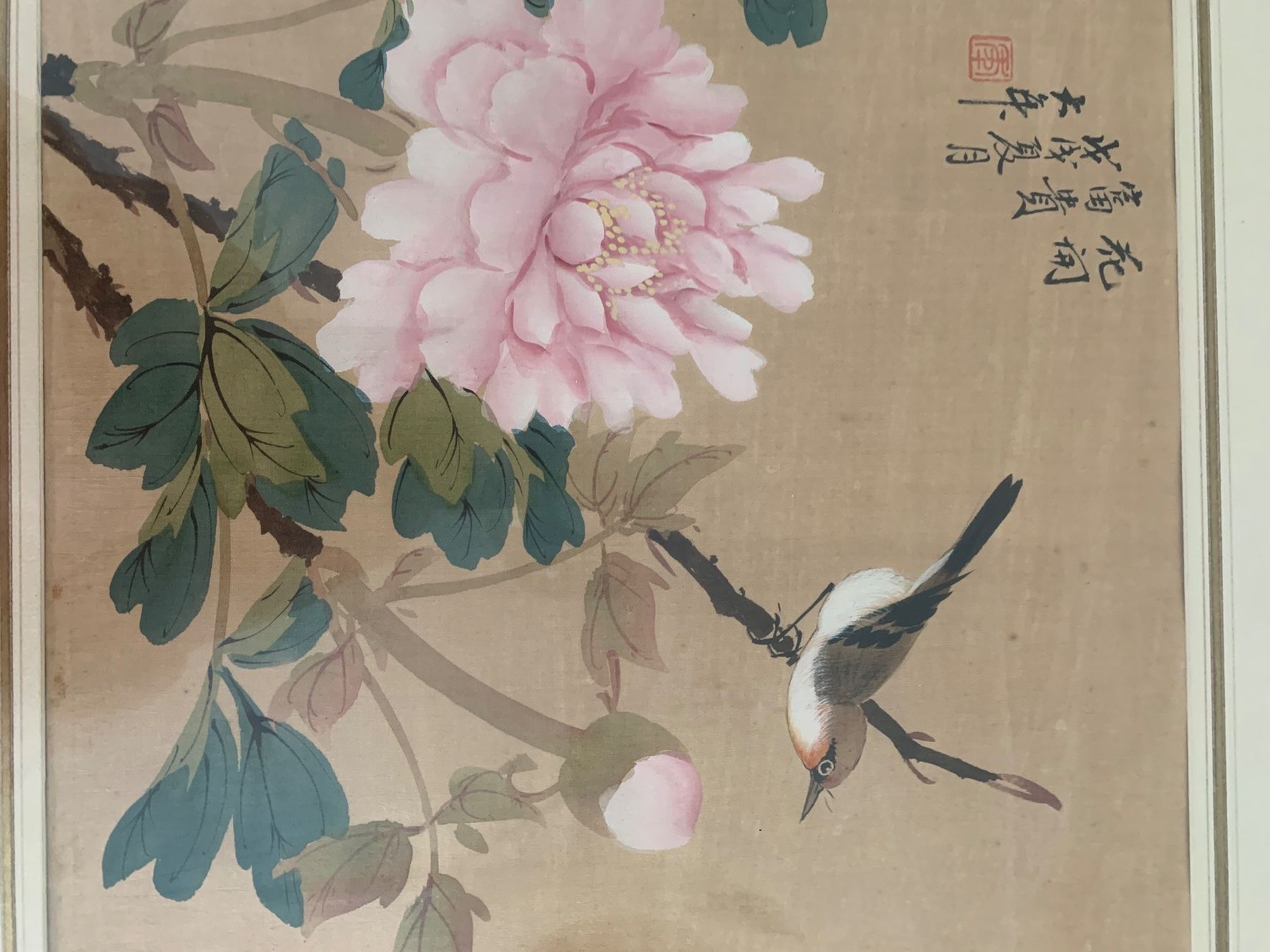 Dipinti: Antik Chinese Original Silk Painting – Usato da Nuerensdorf venduto da gokden1336 2