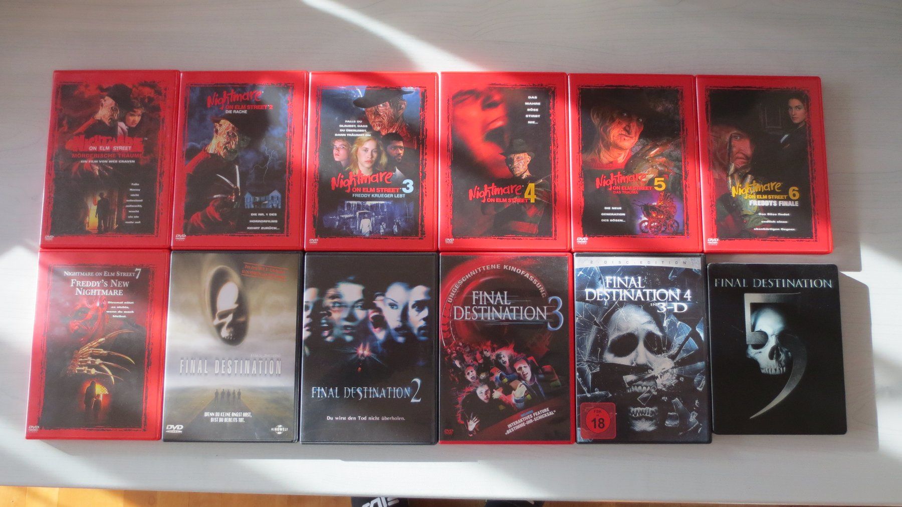 Tutti i DVDs: Nightmare on Elm Street 1-7 + Final Destination 1-5 – Usato da Hettlingen venduto da Jimmy072