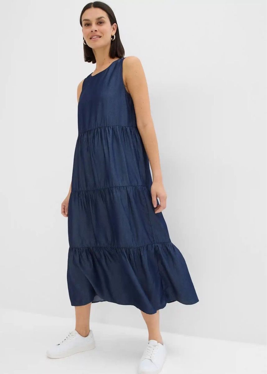 Esprit Vestiti: Robe sans manches bleu denim Esprit – Usato da St-Aubin FR venduto da claramathi 4