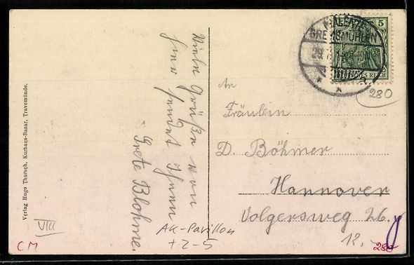 Cartoline postali: Travemünde, Foto-, Ansichtskarten-Pavil – Usato da Berlin venduto da bartko-reher 1