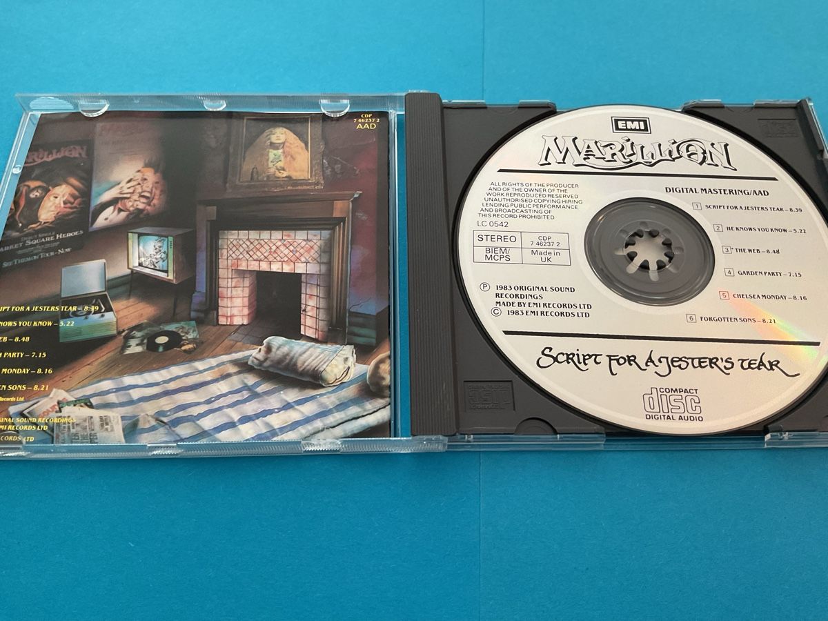 CD: Marillion Script for a Jester's Tear CD 1987 UK – Usato da Steinach venduto da Quarkie 1