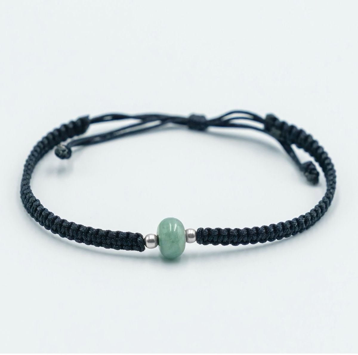 Bracciali & Braccialetti: Armband mit Jade und Silberkugeln – Nuovo e nell'imballaggio originale da Ruggell venduto da JadeShop