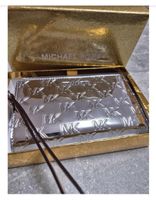 Michael Kors Portemonnaie Neu Silber Glitzer Clutch