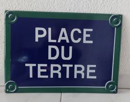 Emailschild Place Du Tertre plaque émaillée Paris
