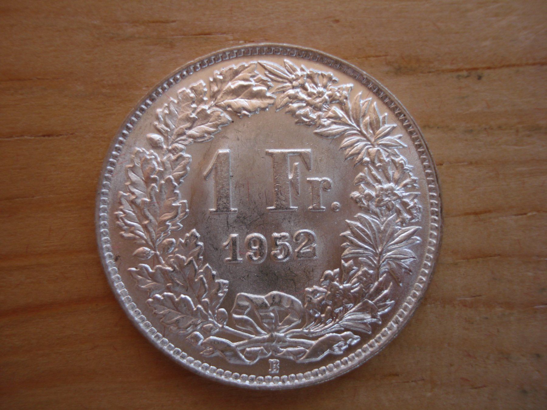 Tutti le monete: (C1) 1 Franken 1952 STGL – Usato da Erlach venduto da Net-Coins
