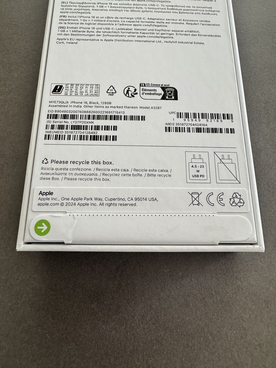 Apple Portables: Apple iPhone 16 128GB Black – Neuf avec emballage d'origine à Inwil par giuoli 3