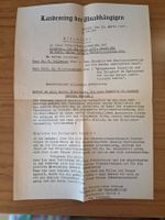 LdU Landesring der Unabhängigen Zürich 1947 Einladung