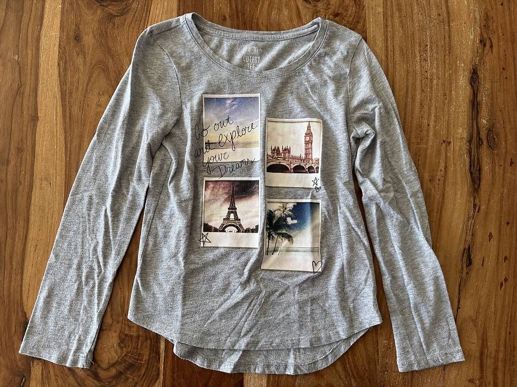 Camicette, T-shirt & Top: Cutest Tee Langarmshirt Gr. 122 / 128 in Grau – Usato da Münsingen venduto da Minimalisten