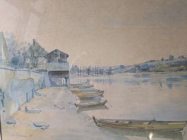 Gemälde Aquarell Hans Bührer