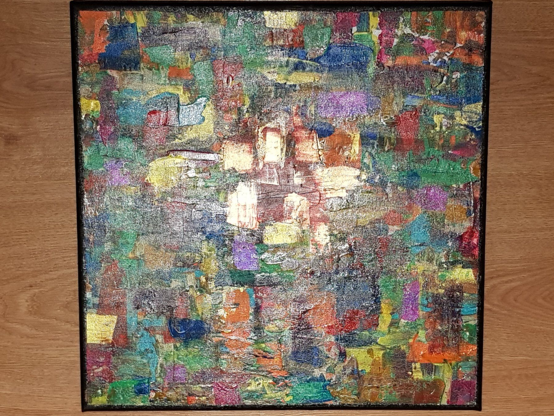 Dipinti: Painting: "Life's Layers", 40 x 40 cm canvas frame – Nuovo e nell'imballaggio originale da Turbenthal venduto da viw_48fr 2
