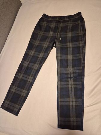 Herren Stoffhose Only&Sons Gr. M kariert blau schwarz