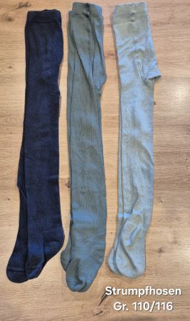 3 Paar Strumpfhosen Grösse 110/116 Neu