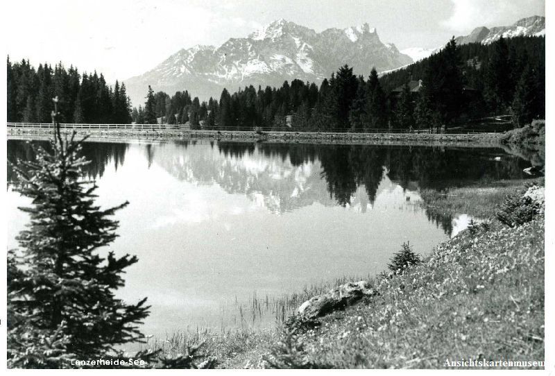 Cartoline postali: Lenzerheidsee - Photo Mollet + 1939 – Usato da Emmenbrücke venduto da teestube