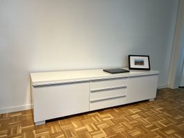 IKEA BESTA BURS TV-Bank – Hochglanz Weiss (180 cm)