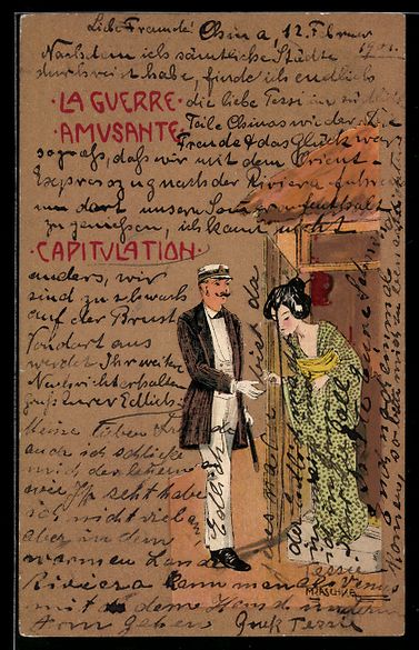 Cartoline postali: Raphael Kirchner: Japanische Dame kommt  – Usato da Berlin venduto da bartko-reher
