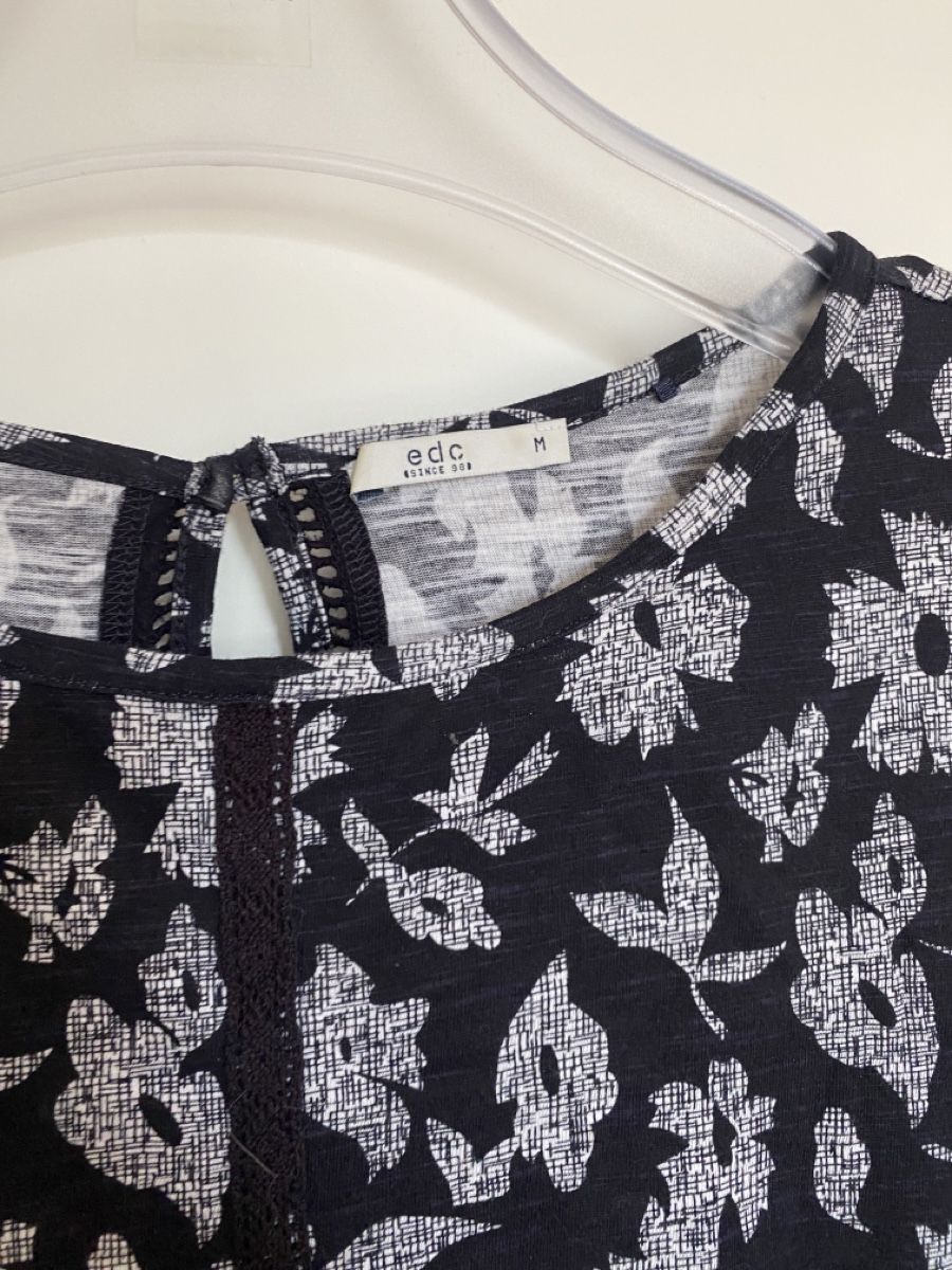 Esprit Vestiti: ESPRIT Edc Kleid schwarz Blumenmuster Gr. M – Usato da Muensingen venduto da drleevsy 2