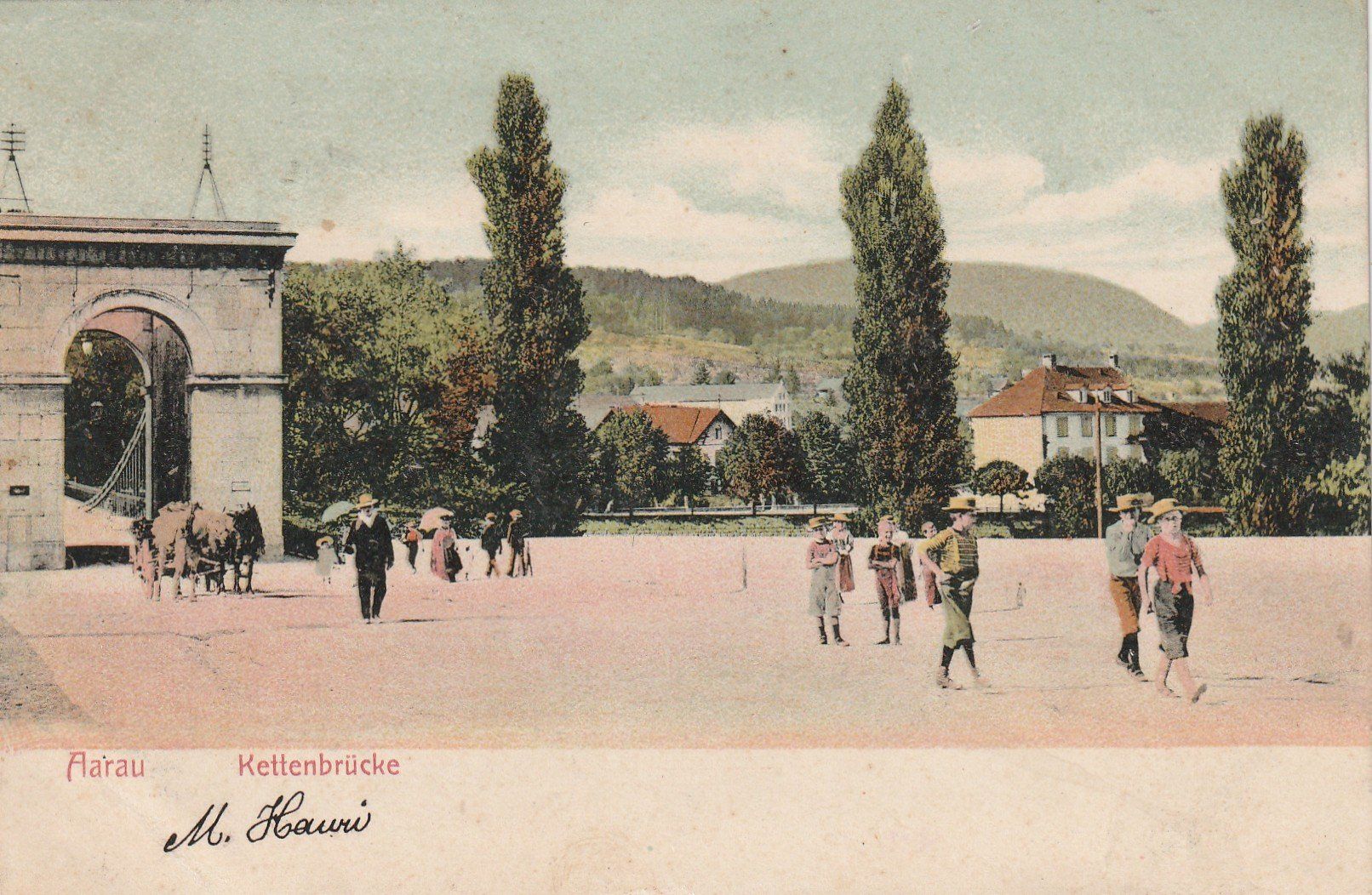 Cartoline postali: Aarau Kettenbrücke belebt – Usato da Rorschacherberg venduto da fratovi2