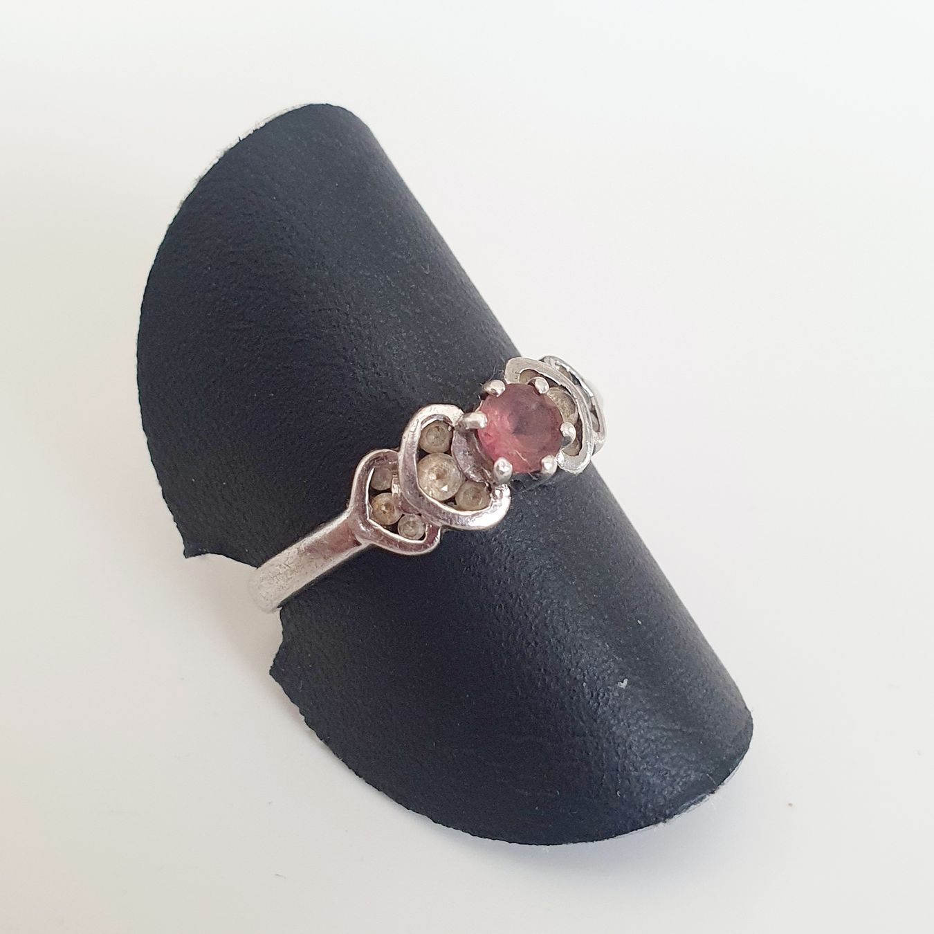 Anelli: Silberring 925 mit pinkem Stein, Grösse 17.4 mm, – Usato da Kreuzlingen venduto da Wunderkiste123 7