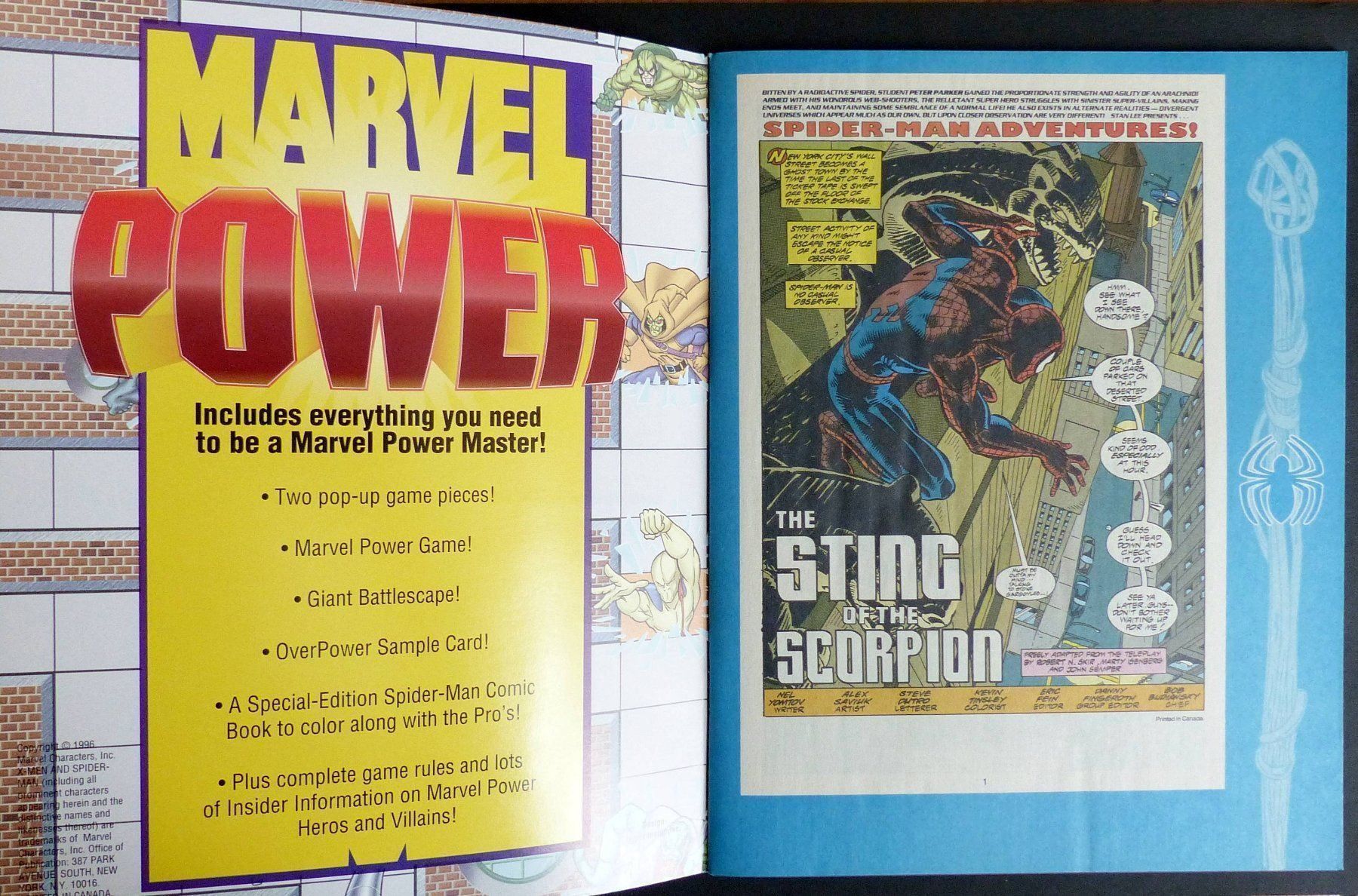 Jeux: SPIDER-MAN PULL-OUT BOARD GAME & COMIC ENGLISH MARVEL 1996 – Neuf (Voir description) à Lugano par YouWantUS 1