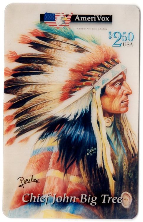 Chief John Big Tree - ungebrauchte AmeriVox Telefonkarte (Neu (gemäss ...