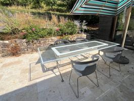 4 Stück Alias Segesta Stühle mit Chromstahl Kufen