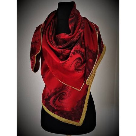 SALE Seidenfoulard mit Reissverschluss
