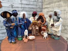 Erzählfiguren Egli Art, 10er Set mit Zubehör, handgemacht