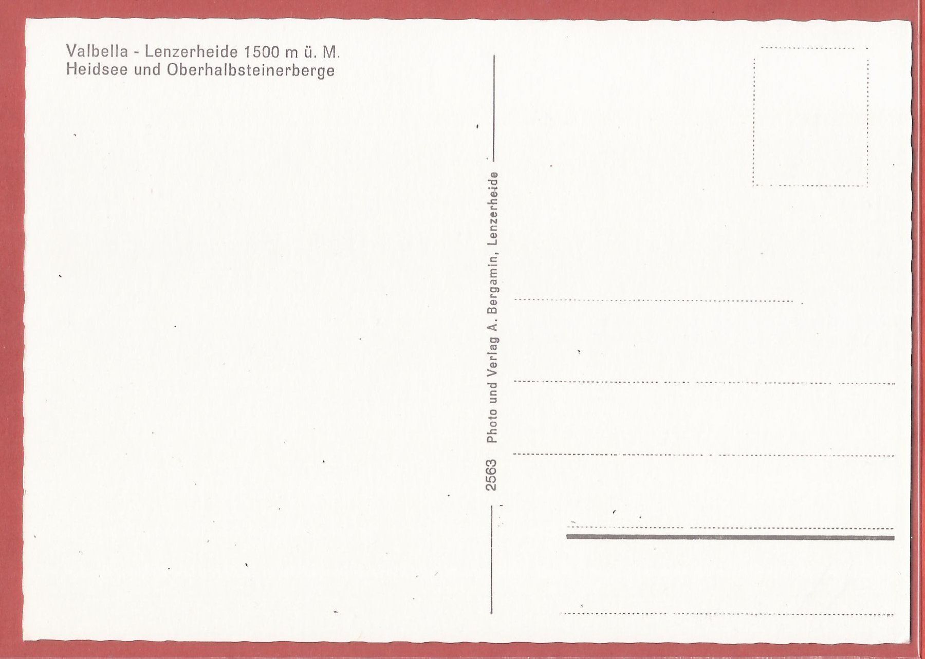 Cartoline postali: Valbella Lenzerheide im Winter - ca. 1955 – Usato da Fislisbach venduto da Porano 1