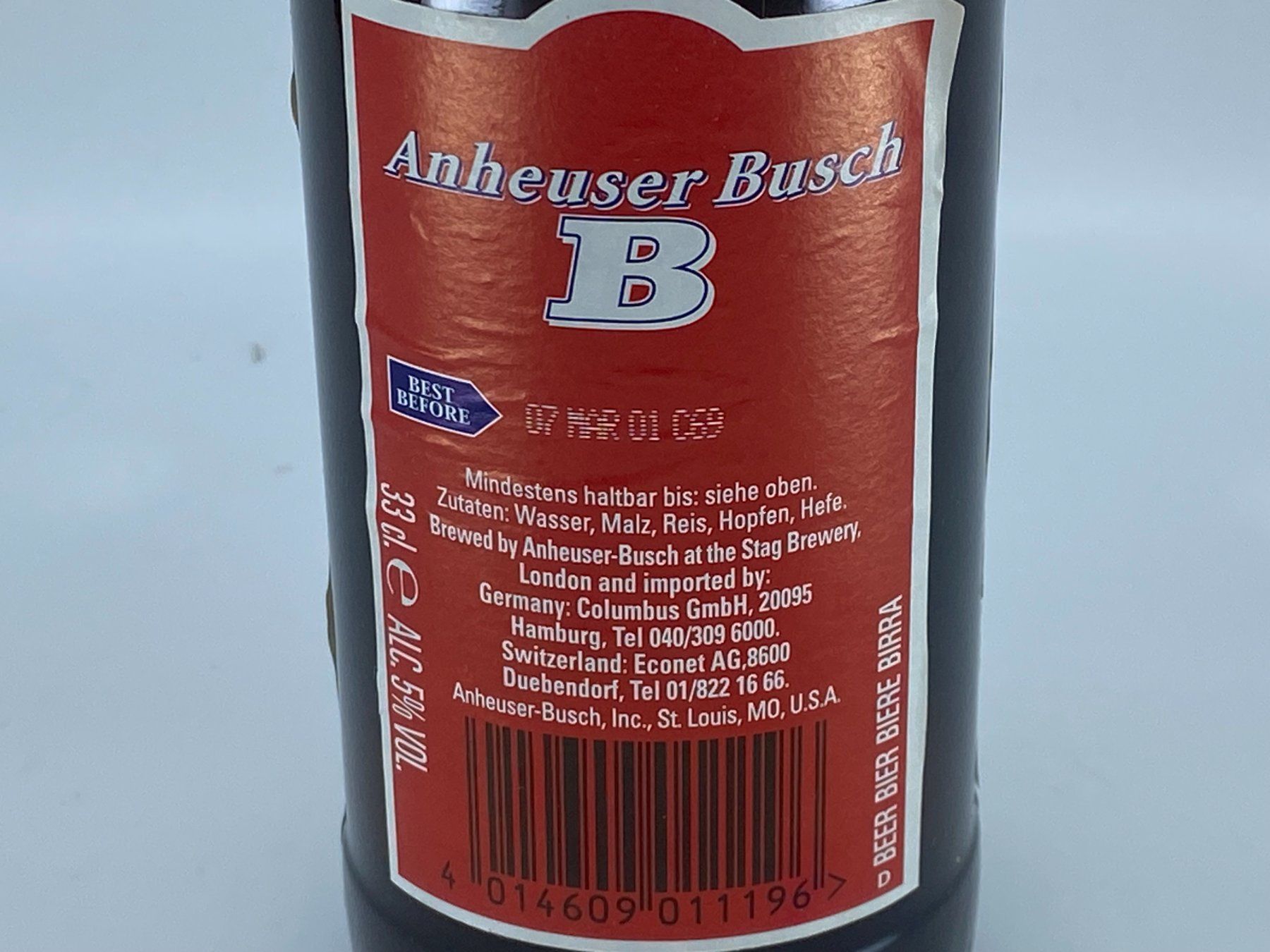 Feldschlösschen Bevande alcoliche: Anheuser Busch  Genuine - 07.03.2001 – Nuovo (secondo la descrizione) da Langwiesen venduto da Restposten-24 2