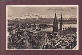 ZÜRICH - Teilansicht und die Alpen
