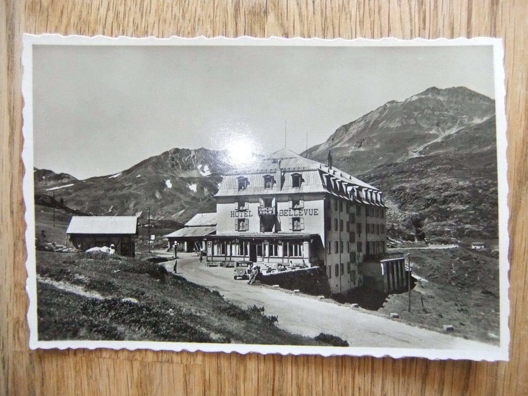Cartoline postali: Hotel Bellevue Simplon - Kulm – Usato da St. Niklaus VS venduto da wunschlos54