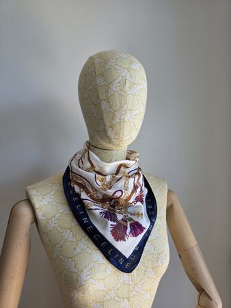 Céline Vintage Baumwollschal 58 × 58 cm