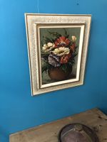 Gemälde Bild Stillleben Blumen mit Vase von Urban?