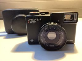 Fotoapparat "AGFA OPTIMA 335 ELECTRONIC“ mit Originaletui
