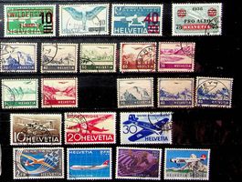 SUISSE POSTE AÉRIENNE TIMBRES OBLITÉRÉS. 1935-1988 /S273
