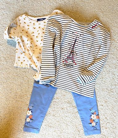 Mädchen Set , 1 x Leggings, 2 x Shirt,  Gr. 104