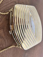 Abendtasche Clutch goldfarben mit Kette guter Zustand