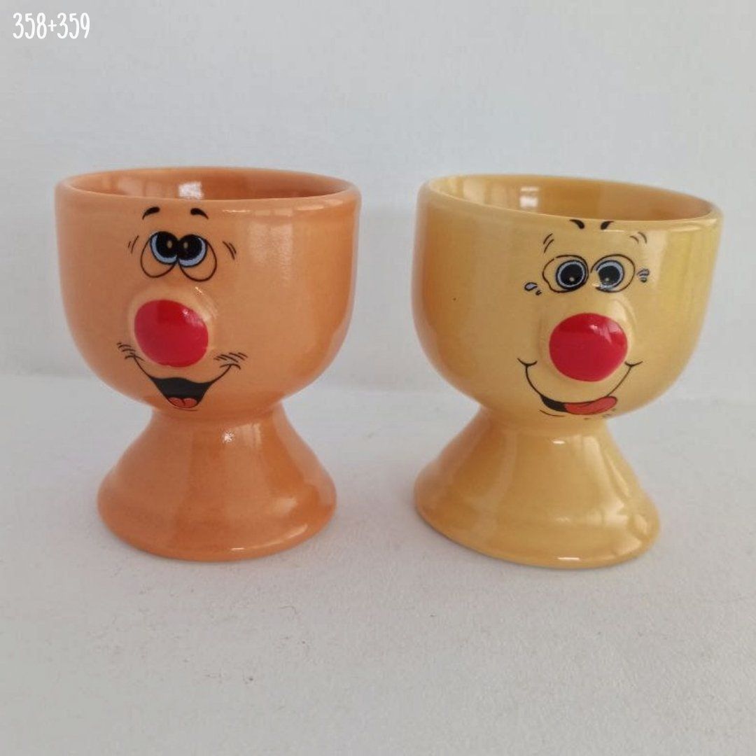 Sonstiges Geschirr: 4 Funny Face Eierbecher – Gebraucht aus Dietikon von Magi2 2