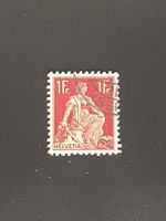 1933 Helvetia mit Schwert geriffeltes Papier 1 Fr. #115z ʘ