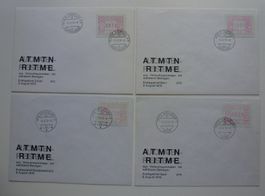 ATM 1976 ++ 4 FDC einzeln ATM A1-A4 - 9.8.1976
