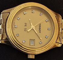 TISSOT PR 50 Mit Diamanten Vergoldet Elegante Damenuhr