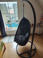 Hängesessel mit Gestell schwarz gebraucht guter Zustand