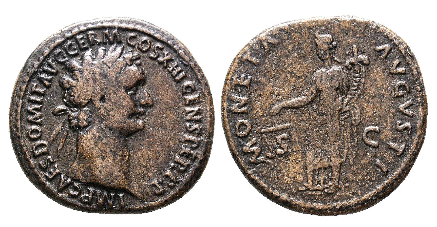Tutti le monete: DOMITIAN bronze As (87 AD) – Usato da La Sarraz venduto da classicworldcoins