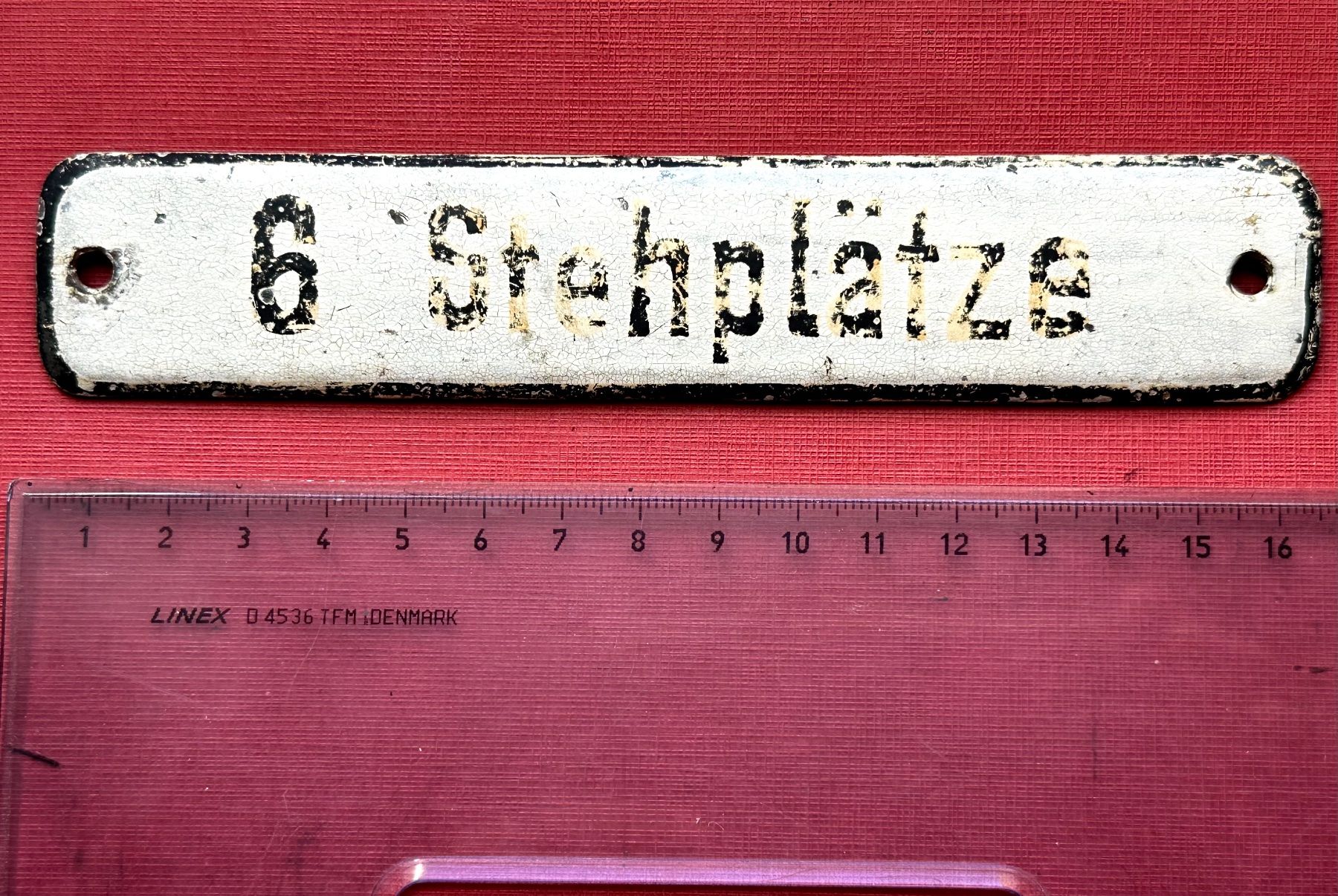 Insegne: Antikes Hinweisschild, Emaille Eisenbahn oder Bus, Zug – Usato da Seltisberg venduto da quadartswiss