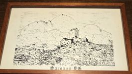 Schöner Druck Schloss Sargans SG – Jos. Lutz 1977