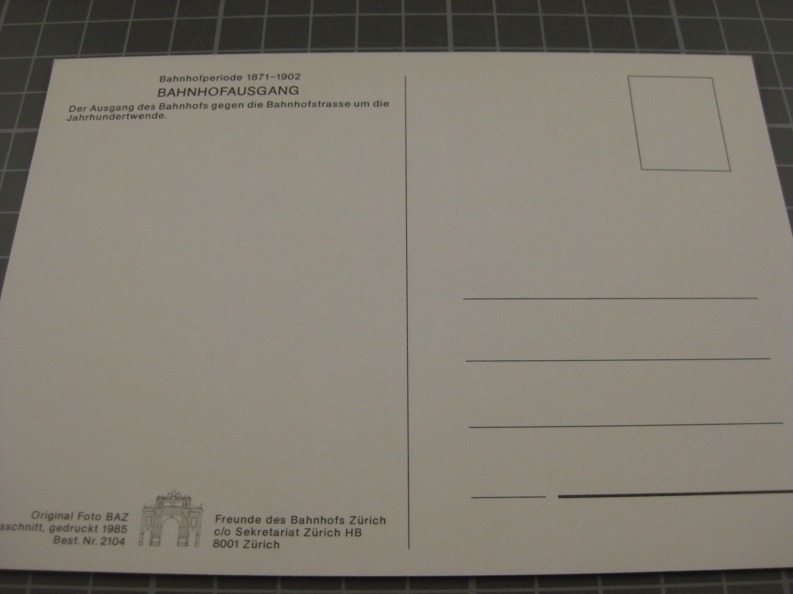 Cartoline postali: Hauptbahnhof Zürich – Nuovo (secondo la descrizione) da Malters venduto da Marosko 1